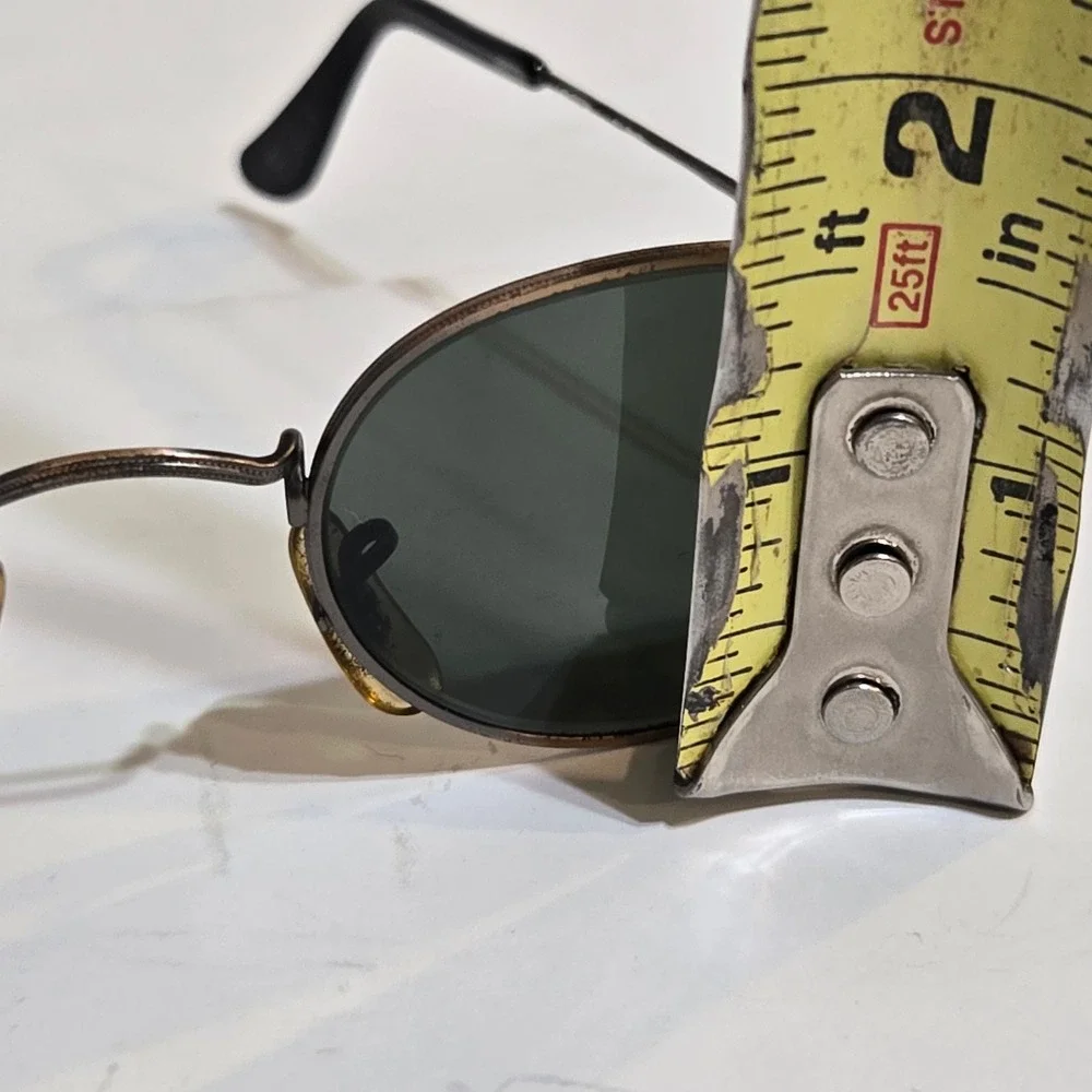 Ray-Ban Sunglasses Unisex Black Vintage Bausch & Lomb W0969 PSAS Oval Metal Read